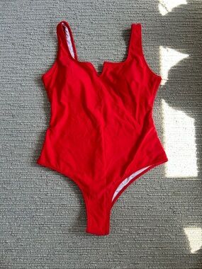Bright Red One-Piece Swimsuit